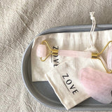 Zove Rose Quartz Facial Roller & Gua Sha Set