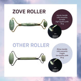 Zove Rose Quartz Facial Roller & Gua Sha Set